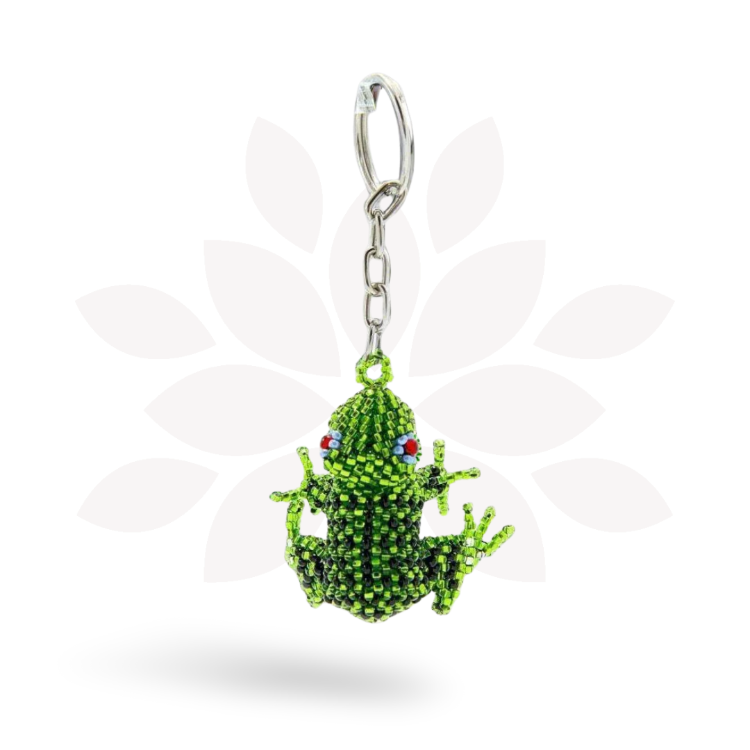 Frog Key Chain Hand Beaded in Highlands of Guatemala – Lumily