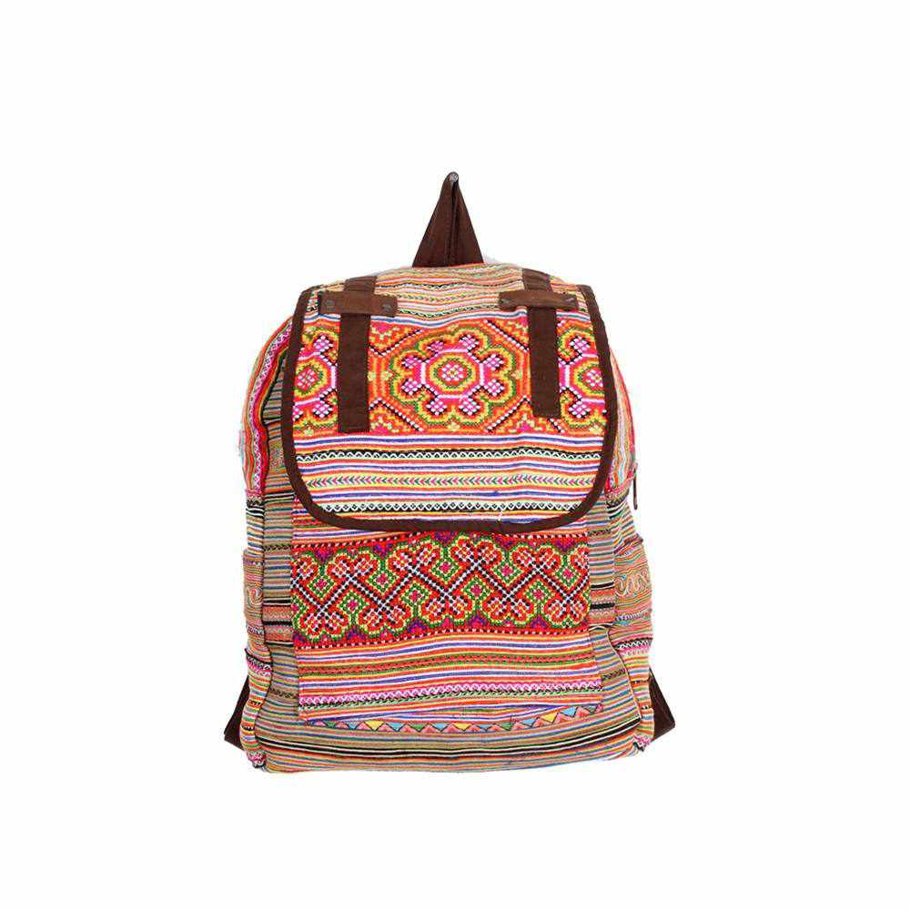 Alisa Embroidered Colorful Boho Backpack - Thailand-Bags-Lumily-Style 1-Lumily MZ Fair Trade Nena & Co Hiptipico Novica Lucia's World emporium