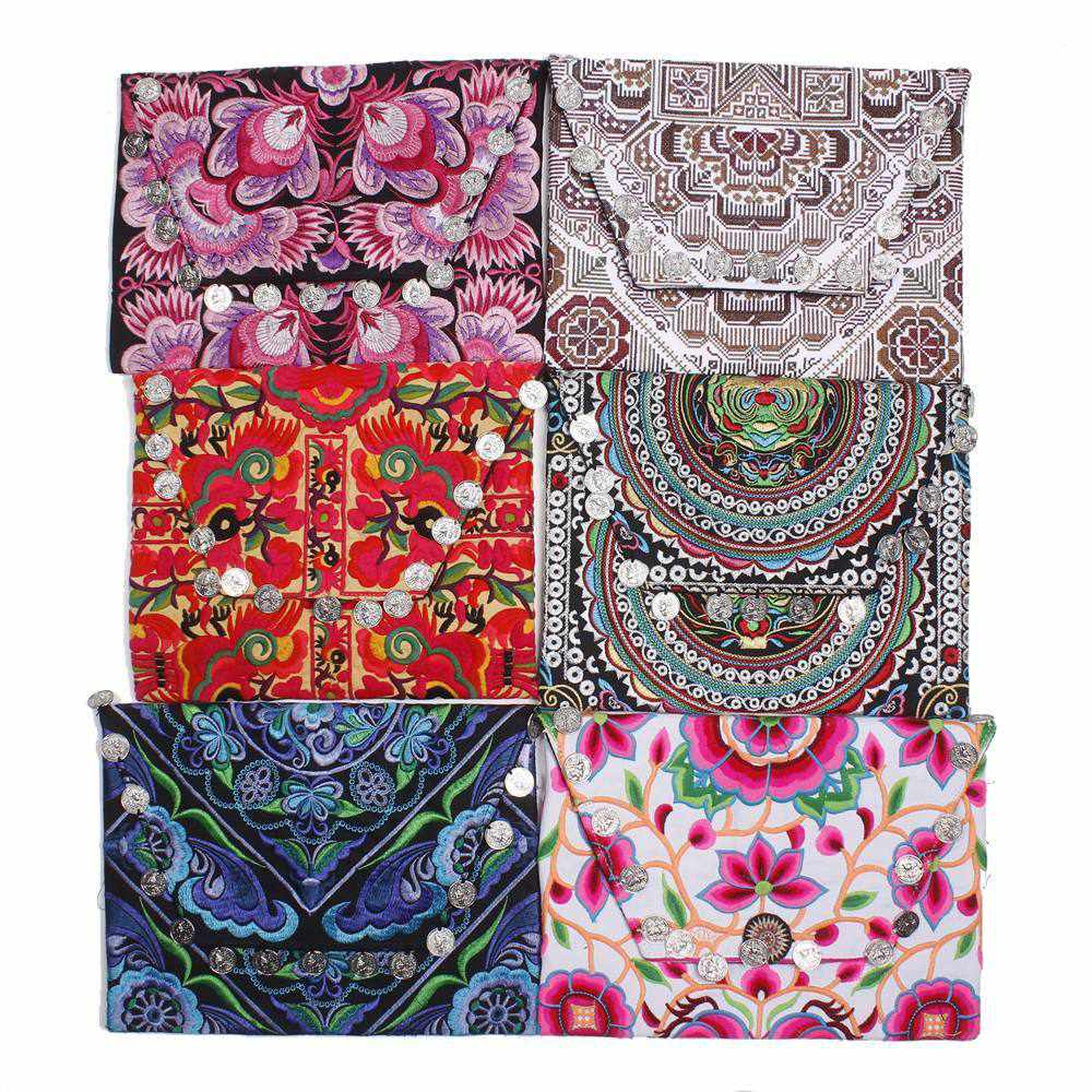 BUNDLE: Artisan Crafted Clutch Bag 6 Pieces - Thailand-Bags-Lumily-Lumily MZ Fair Trade Nena & Co Hiptipico Novica Lucia's World emporium