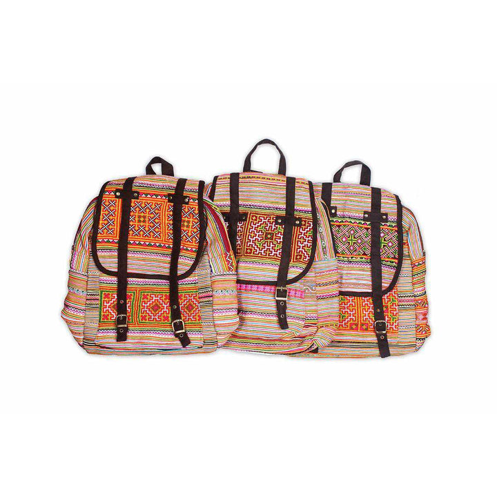 Alisa Embroidered Colorful Boho Backpack - Thailand-Bags-Lumily-Lumily MZ Fair Trade Nena & Co Hiptipico Novica Lucia's World emporium