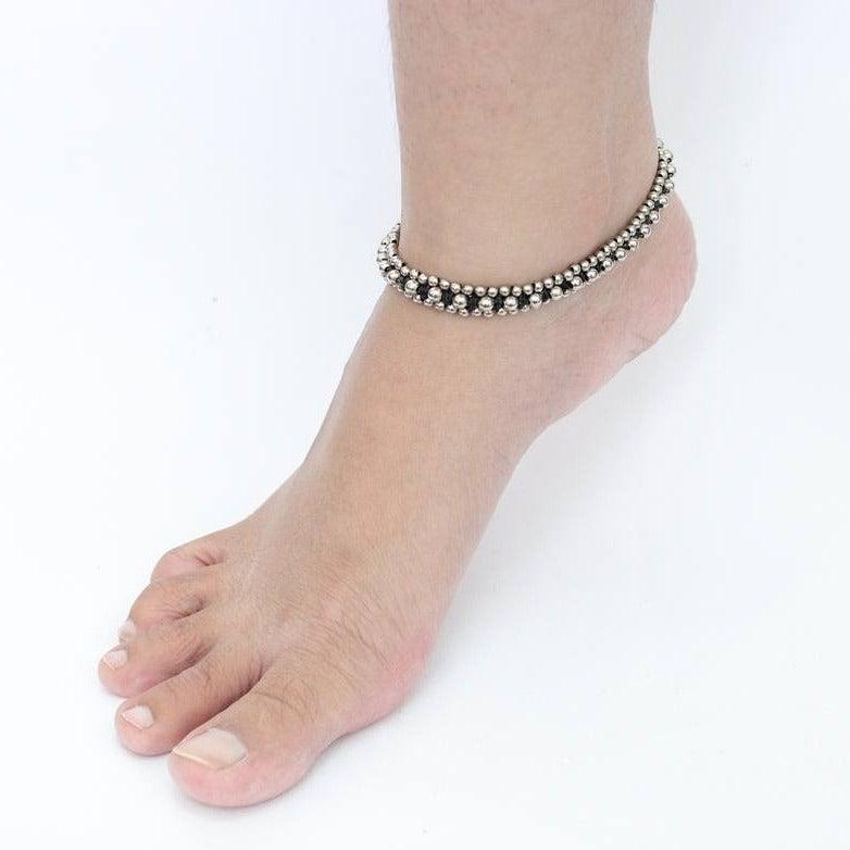 Verano Brass Bead Adjustable Anklet - Thailand-Anklets-Lumily-Lumily MZ Fair Trade Nena & Co Hiptipico Novica Lucia's World emporium