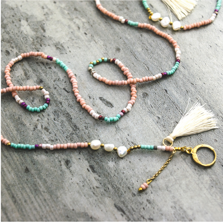 Cindy Bead & Tassel Sunglass Chain - Thailand-Accessories-Tontor Jewelry JJ-Lumily MZ Fair Trade Nena & Co Hiptipico Novica Lucia's World emporium