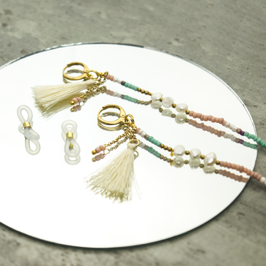 Cindy Bead & Tassel Sunglass Chain - Thailand-Accessories-Tontor Jewelry JJ-Lumily MZ Fair Trade Nena & Co Hiptipico Novica Lucia's World emporium