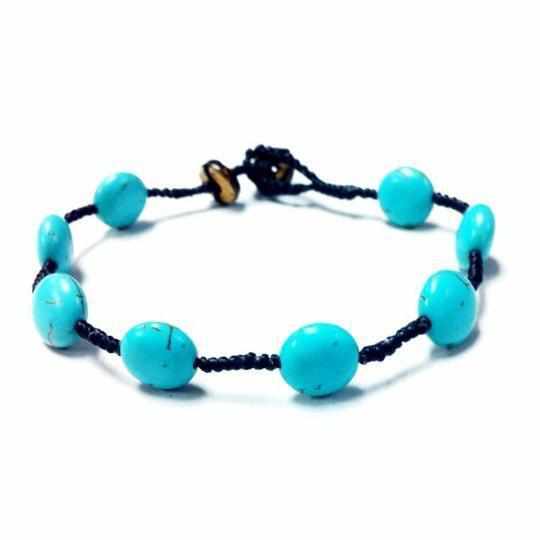 Knotted Circle Bead Adjustable Bracelet - Thailand-Jewelry-Lumily-Blue-Lumily MZ Fair Trade Nena & Co Hiptipico Novica Lucia's World emporium