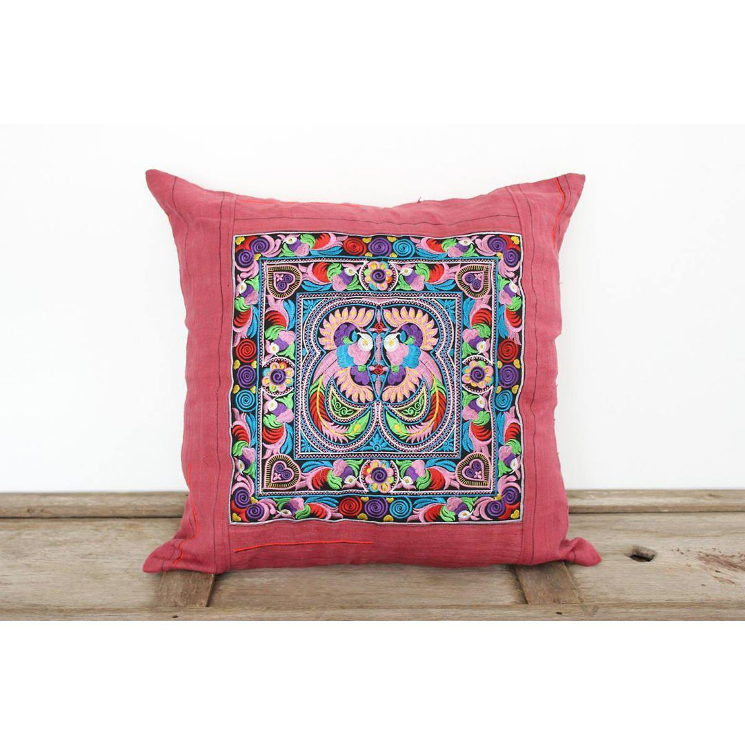 Oversized Sunan Embroidered Pillow Cover - Thailand-Decor-Lumily-Candy-Lumily MZ Fair Trade Nena & Co Hiptipico Novica Lucia's World emporium