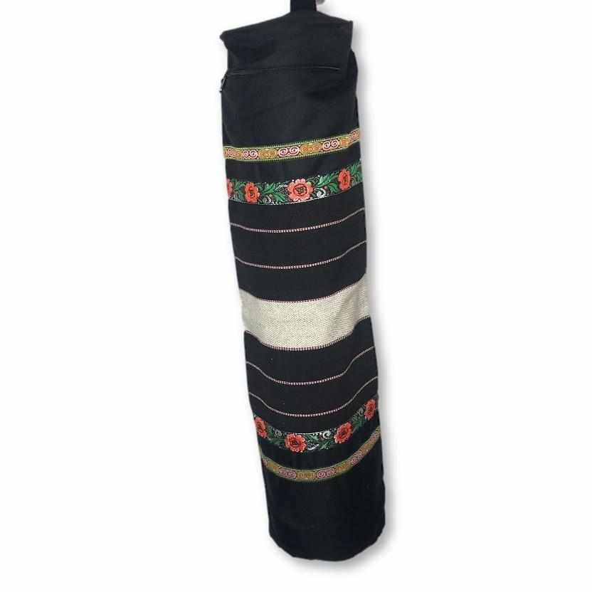 Striped Boho Embroidered Yoga Bag - Thailand-Bags-Lumily-Lumily MZ Fair Trade Nena & Co Hiptipico Novica Lucia's World emporium