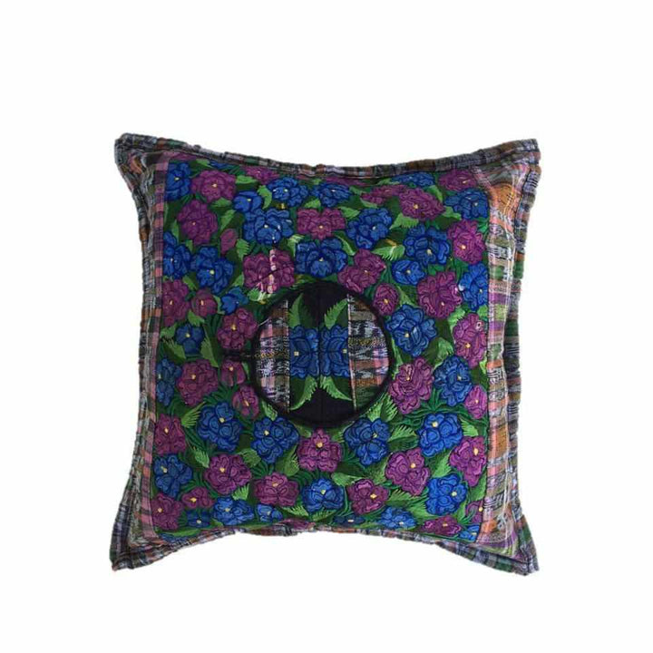 Up-cycled Maya Floral Pillow Cover - Guatemala-Decor-Claudia (Topaca - GU)-Lumily MZ Fair Trade Nena & Co Hiptipico Novica Lucia's World emporium