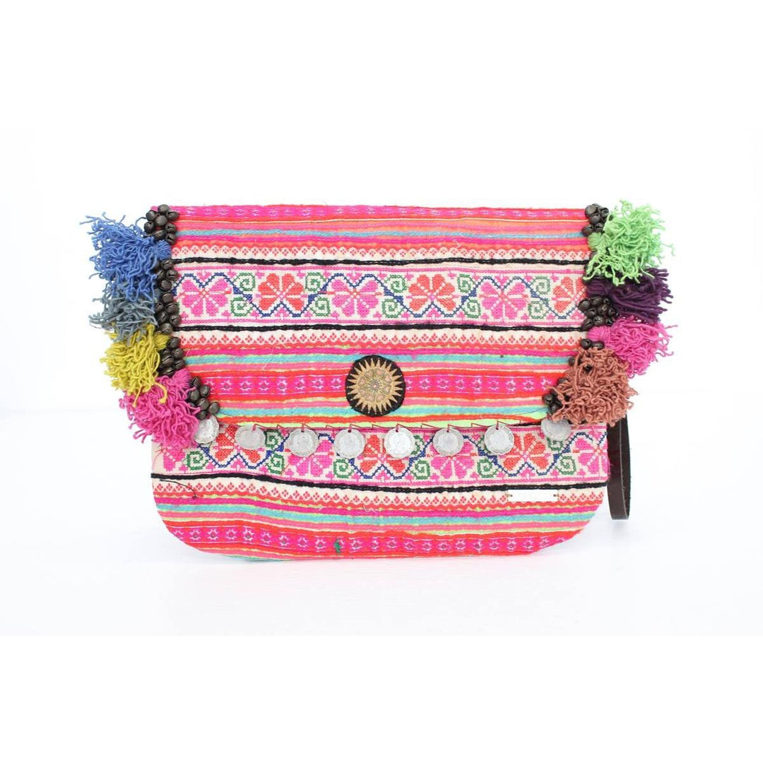 Up-cycled Hmong Wristlet - Thailand-Wristlets-Lumily-Lumily MZ Fair Trade Nena & Co Hiptipico Novica Lucia's World emporium