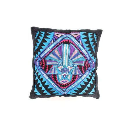 Hmong Diamond Embroidered Pillow Cover - Thailand-Decor-Lumily-Light Blue-Lumily MZ Fair Trade Nena & Co Hiptipico Novica Lucia's World emporium