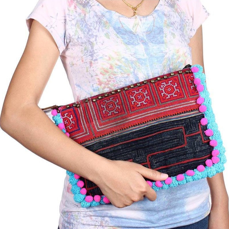 Belle Rhapsody Textile Vintage Clutch - Thailand-Lumily-Lumily MZ Fair Trade Nena & Co Hiptipico Novica Lucia's World emporium