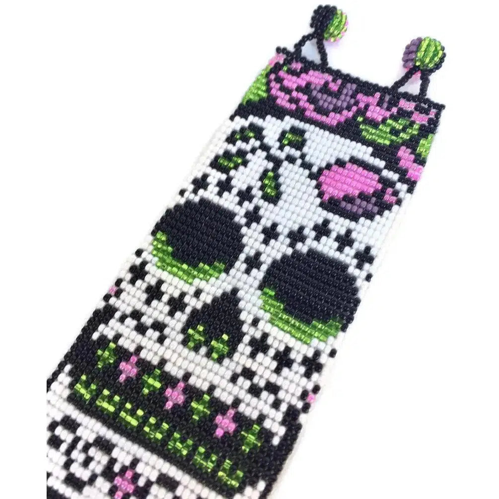 Sugar Skull | Catrina Seed Bead Adjustable Closure Bracelet - Guatemala-Bracelets-Lumily-Lumily MZ Fair Trade Nena & Co Hiptipico Novica Lucia's World emporium