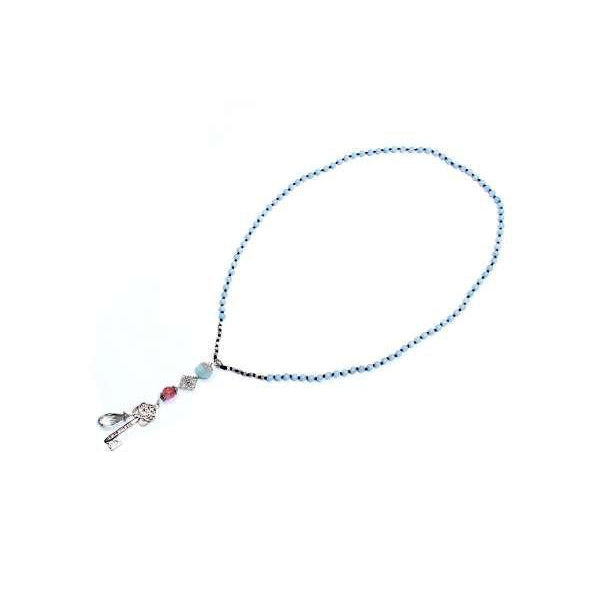 Bundle Light Blue Stone Necklace With Key (3Pack)-Lumily-Lumily MZ Fair Trade Nena & Co Hiptipico Novica Lucia's World emporium