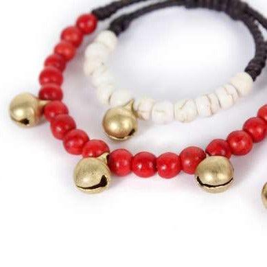 Double Hoop Beads And Stone Earrings - Thailand-Earrings-Lumily-Lumily MZ Fair Trade Nena & Co Hiptipico Novica Lucia's World emporium