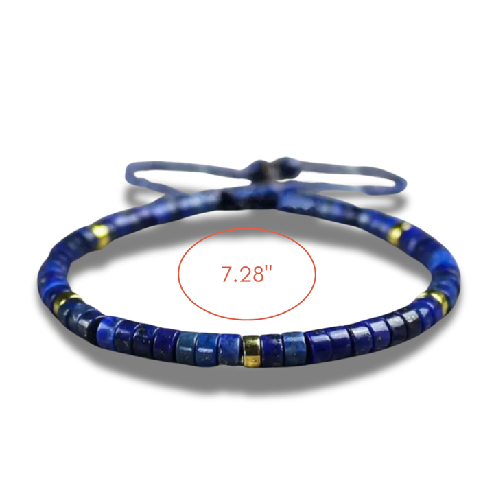 Unity in Blue: Handmade Lapis Lazuli & Gold Bracelet - Mexico-Bracelets-Lumily-Lumily MZ Fair Trade Nena & Co Hiptipico Novica Lucia's World emporium