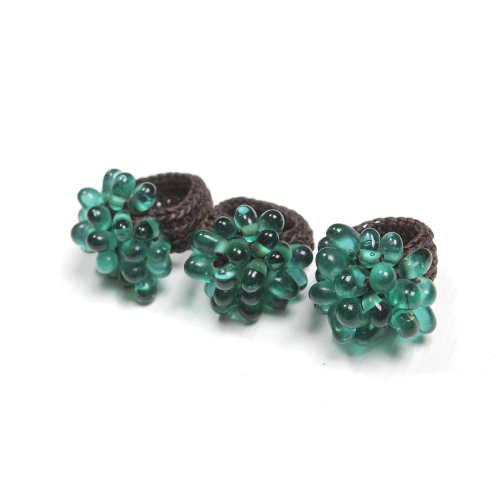 BUNDLE: 3 Piece Bubble Stone Ring (Green)-Lumily-Lumily MZ Fair Trade Nena & Co Hiptipico Novica Lucia's World emporium