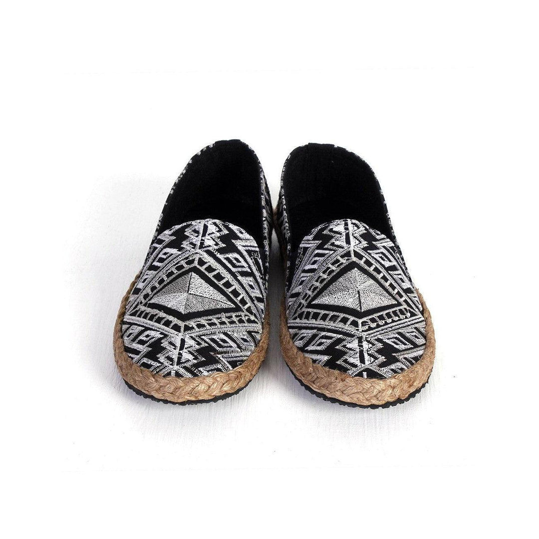 Diamond Hmong Fabric Artisanal Slip On Shoes - Thailand-Lumily-Lumily MZ Fair Trade Nena & Co Hiptipico Novica Lucia's World emporium