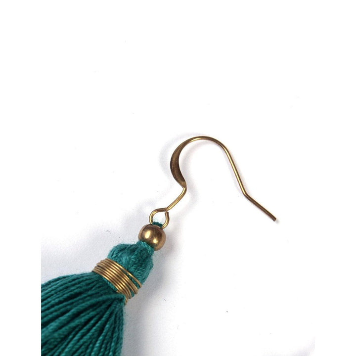 Cascade Triple Tassel Earrings - Thailand-Earrings-Kannika (Deeproot Accessories - TH)-Lumily MZ Fair Trade Nena & Co Hiptipico Novica Lucia's World emporium