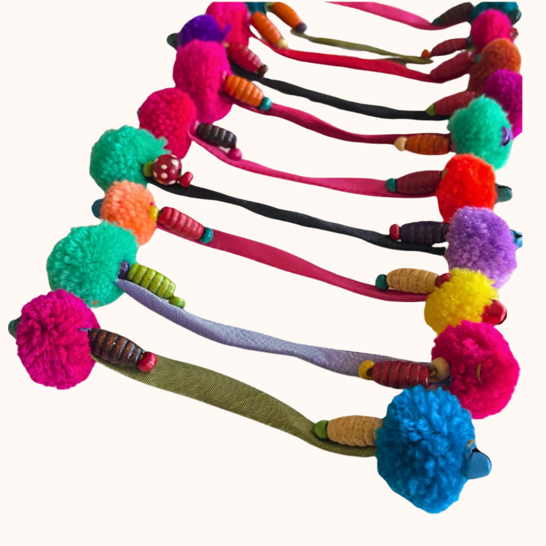 10 Pack - Pom Pom Zipper Decoration (DIY) - Thailand-Decor-Pichayada (Nu Shop - TH)-Lumily MZ Fair Trade Nena & Co Hiptipico Novica Lucia's World emporium