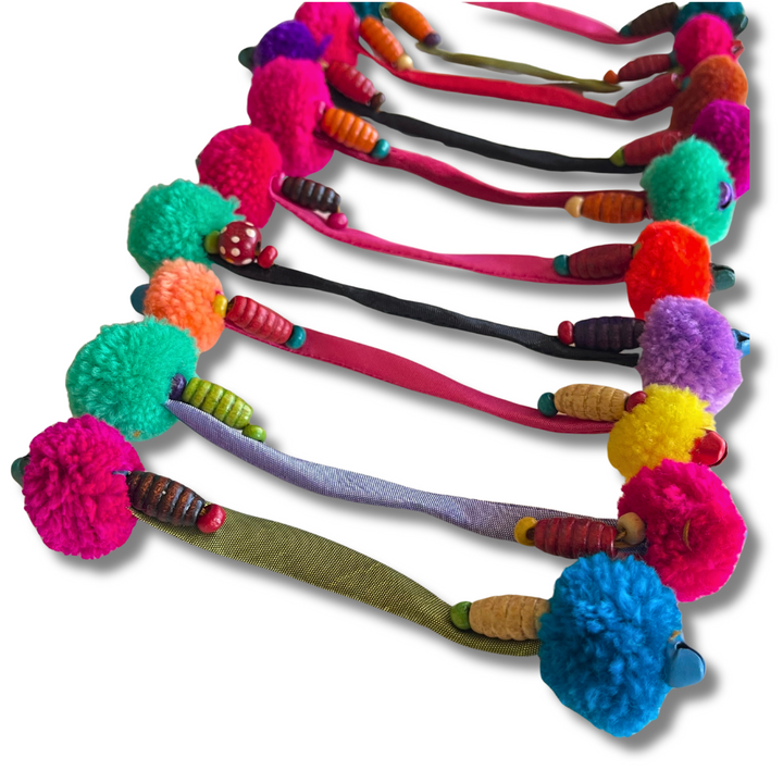 10 Pack - Pom Pom Zipper Decoration (DIY) - Thailand-Decor-Pichayada (Nu Shop - TH)-Lumily MZ Fair Trade Nena & Co Hiptipico Novica Lucia's World emporium