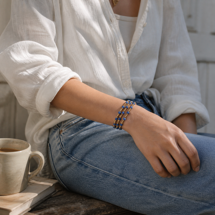 Harmony Bead Bracelet with Ajustable Closure - Thailand-Kannika (Deeproot Accessories - TH)-Lumily MZ Fair Trade Nena &amp; Co Hiptipico Novica Lucia&