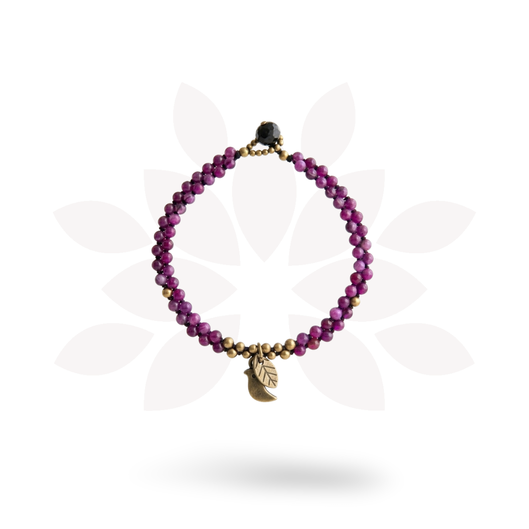 Dove & Leaf Beaded Bracelet - Thailand-Bracelets-VKP Handicraft-Lumily MZ Fair Trade Nena & Co Hiptipico Novica Lucia's World emporium