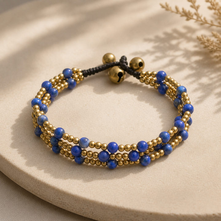 Harmony Bead Bracelet with Ajustable Closure - Thailand-Kannika (Deeproot Accessories - TH)-Lapiz-Lumily MZ Fair Trade Nena &amp; Co Hiptipico Novica Lucia&