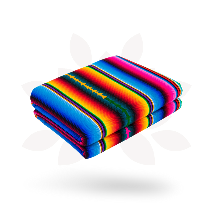 Hacienda Sarape Striped Colorful Blanket - Guatemala-Decor-Nidia e Hilda (Típicos Tzun - GU)-Lumily MZ Fair Trade Nena &amp; Co Hiptipico Novica Lucia&