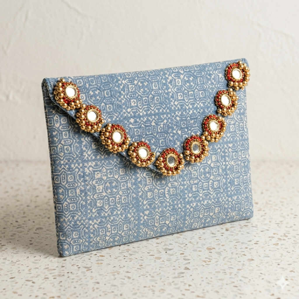 Batik Envelope Clutch Hand Stamped Fabric Bag – Thailand-Bags-Lumily-Lumily MZ Fair Trade Nena & Co Hiptipico Novica Lucia's World emporium