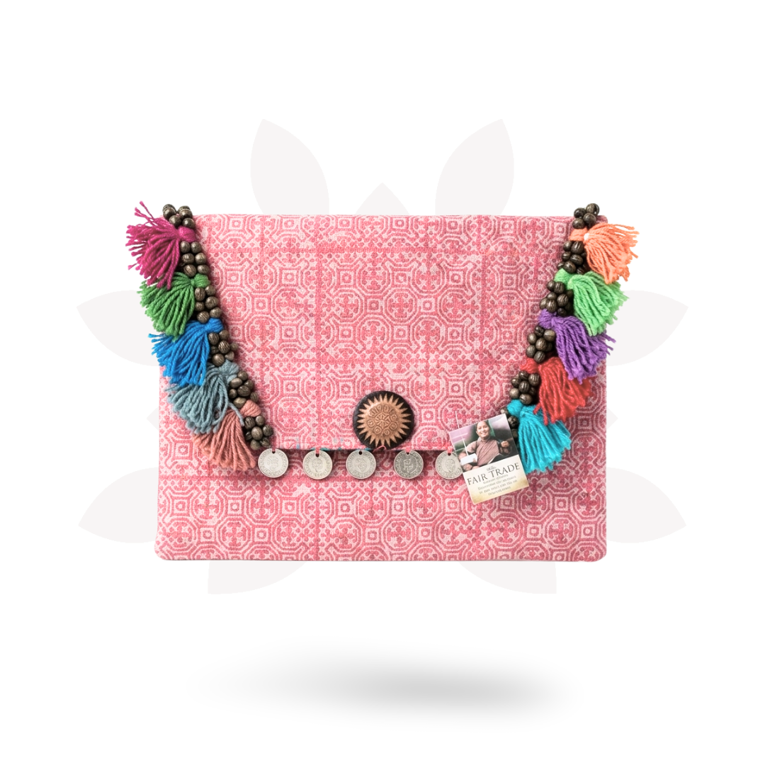 Boho-chic Batik Clutch Bag - Thailand-Clutch-Lumily-Lumily MZ Fair Trade Nena & Co Hiptipico Novica Lucia's World emporium