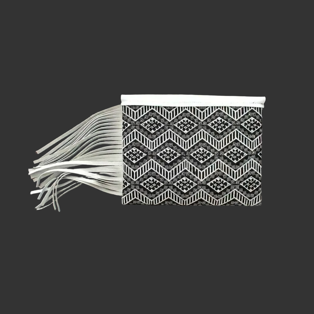 Embroidered Fringe Clutch Bag with Leather Tassel – Thailand-Bags-Lumily-Lumily MZ Fair Trade Nena &amp; Co Hiptipico Novica Lucia&