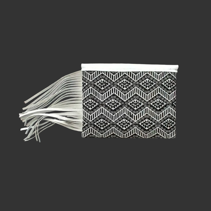 Embroidered Fringe Clutch Bag with Leather Tassel – Thailand-Bags-Lumily-Lumily MZ Fair Trade Nena &amp; Co Hiptipico Novica Lucia&