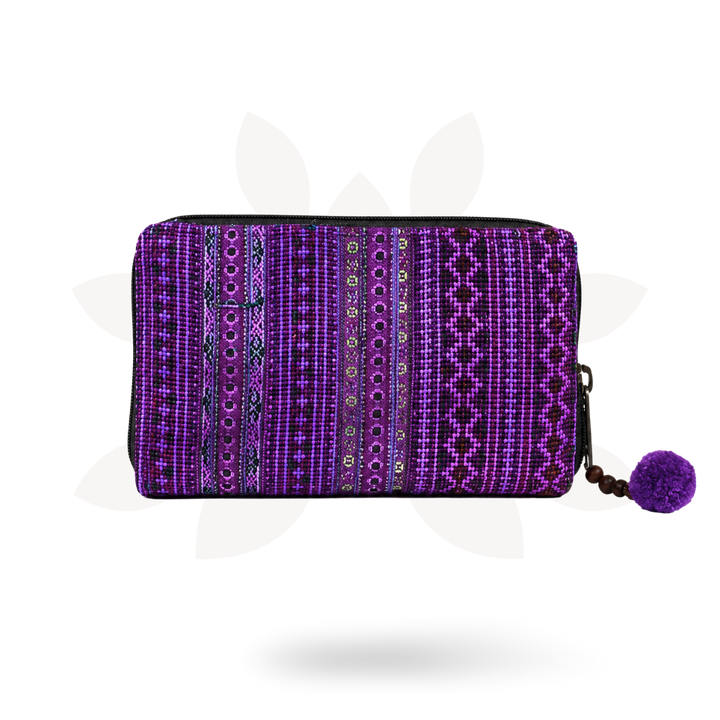 Diamond Upcycled Hmong Textile Cross-stitch Wallet - Thailand-Wallets-Ae (Thailand)-Lumily MZ Fair Trade Nena &amp; Co Hiptipico Novica Lucia&