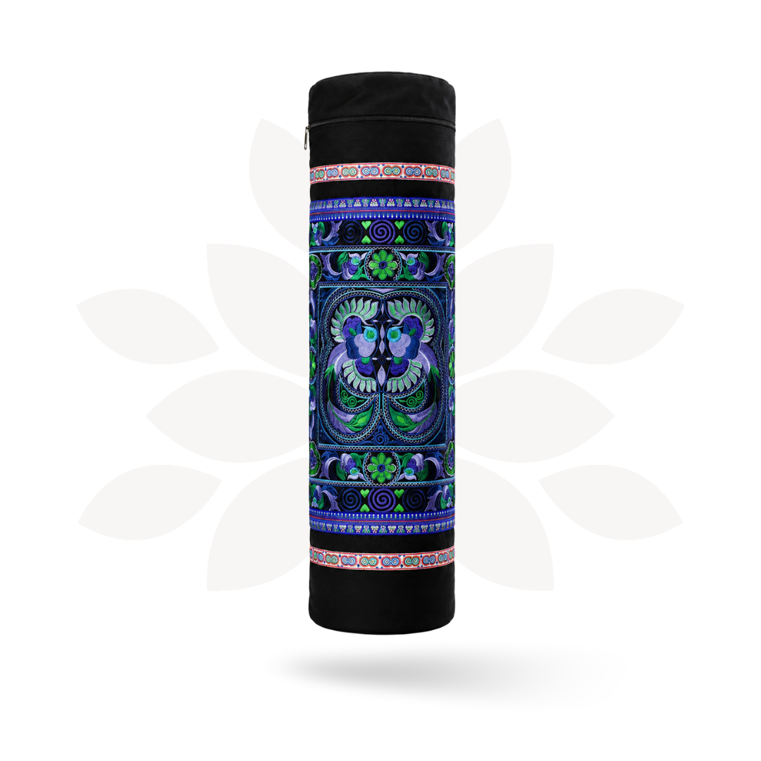 Happy Birds Embroidered Hmong Yoga Bag - Thailand-Bags-Wichai Shop-Lumily MZ Fair Trade Nena & Co Hiptipico Novica Lucia's World emporium