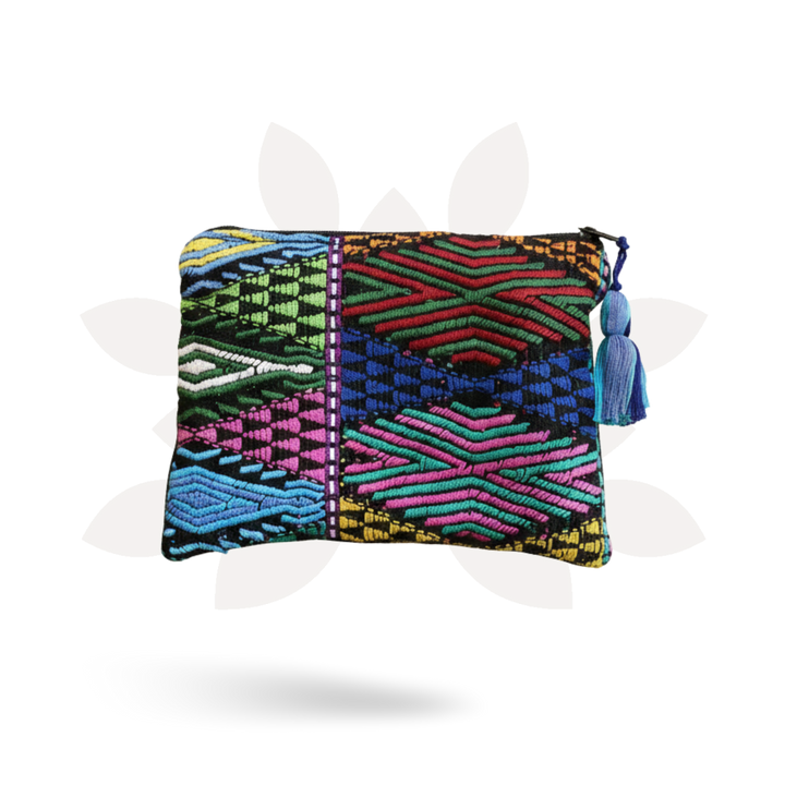 Maya Up-cycled Huipil Cosmetic One-of-a-Kind Bag (XL) - Guatemala-Bags-Laura y Francisco (GU)-Lumily MZ Fair Trade Nena & Co Hiptipico Novica Lucia's World emporium