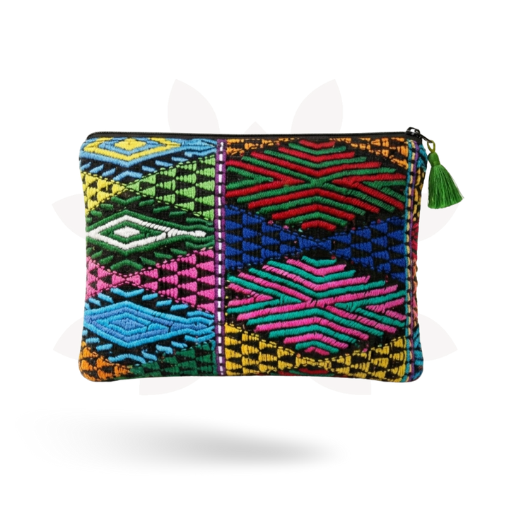 Maya Up-cycled Huipil Cosmetic One-of-a-Kind Bag (XL) - Guatemala-Bags-Laura y Francisco (GU)-Lumily MZ Fair Trade Nena &amp; Co Hiptipico Novica Lucia&