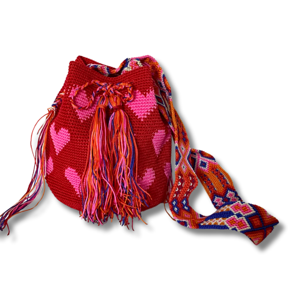 Catalina Hearts Crochet Cross-Body Bag One of a Kind - Mexico-Bags-Rebeca y Francisco (Mexico)-BGM001.03-Lumily MZ Fair Trade Nena & Co Hiptipico Novica Lucia's World emporium