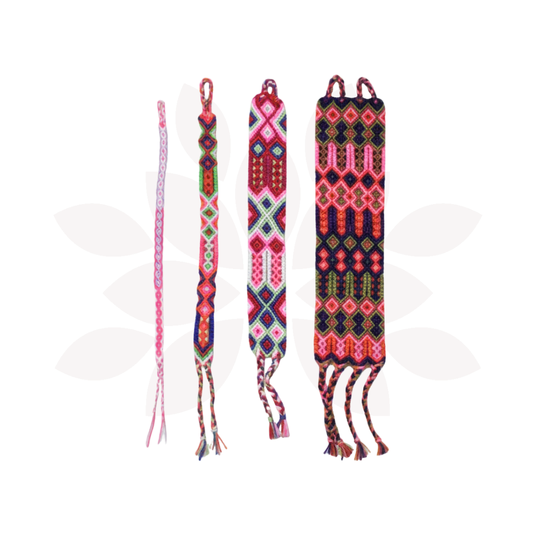 Friendship Macrame Woven Boho String Bracelet (4 Sizes) - Mexico-Jewelry-Rebeca y Francisco (Mexico)-Lumily MZ Fair Trade Nena & Co Hiptipico Novica Lucia's World emporium