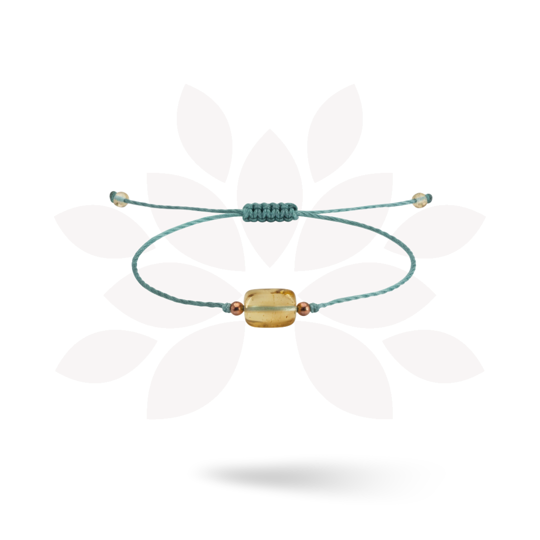 Erika Single Amber Pull String Bracelet - Mexico-Bracelets-Erika (Artesanias Yareli - MX)-Lumily MZ Fair Trade Nena & Co Hiptipico Novica Lucia's World emporium