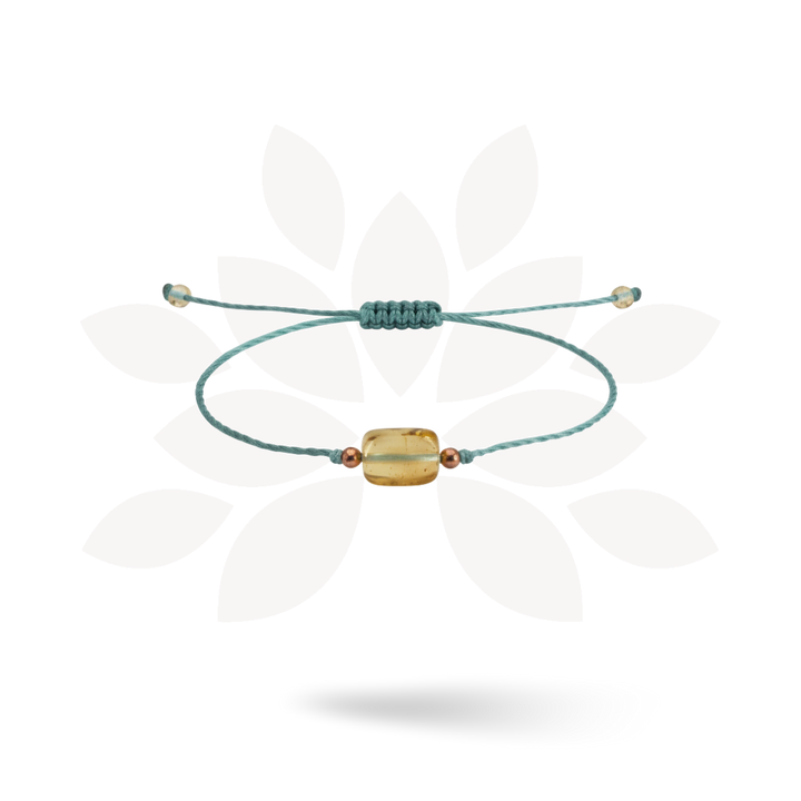 Erika Single Amber Pull String Bracelet - Mexico-Bracelets-Erika (Artesanias Yareli - MX)-Lumily MZ Fair Trade Nena & Co Hiptipico Novica Lucia's World emporium