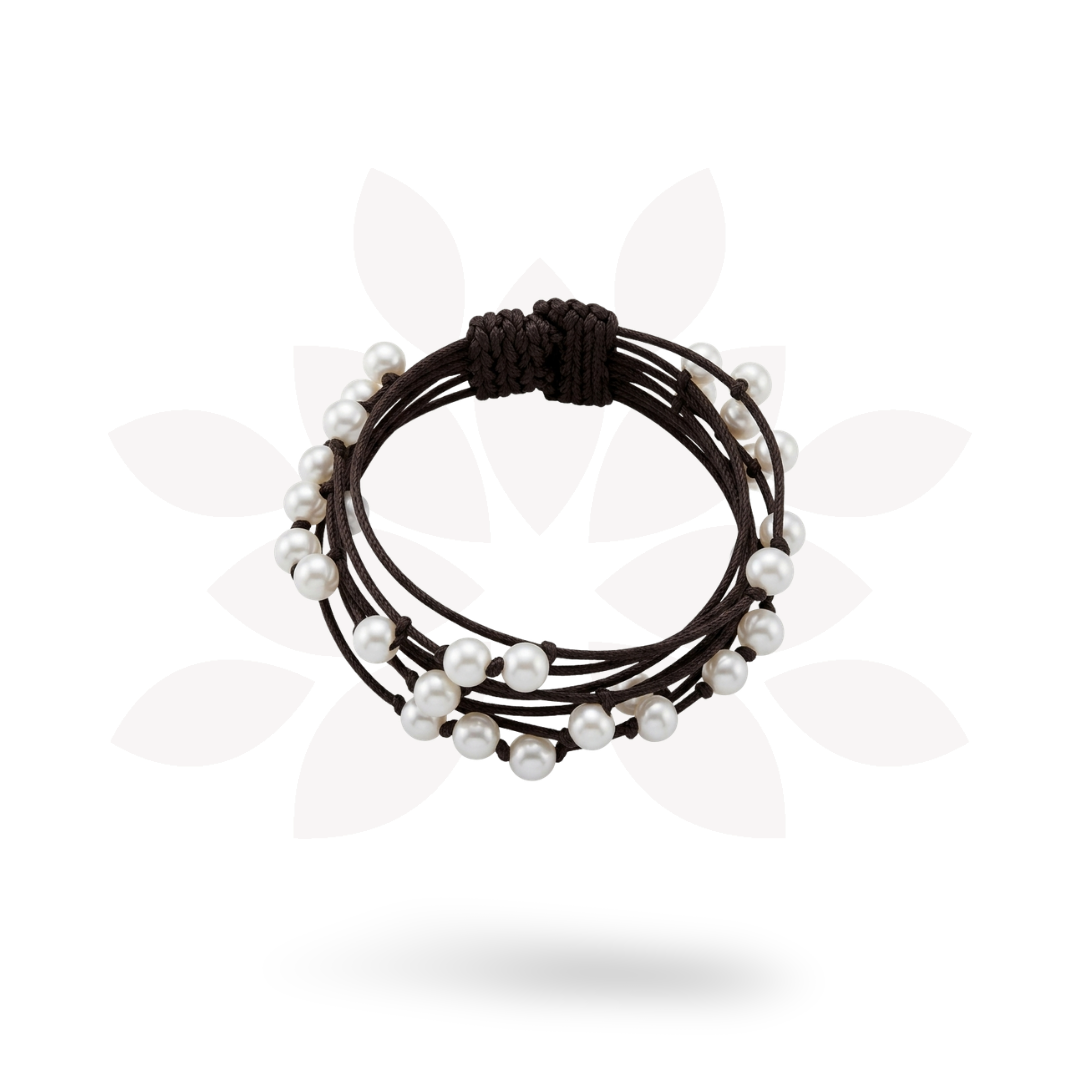 Pearl Cuff Handmade Bracelet - Thailand-Jewelry-Lumily-Lumily MZ Fair Trade Nena & Co Hiptipico Novica Lucia's World emporium