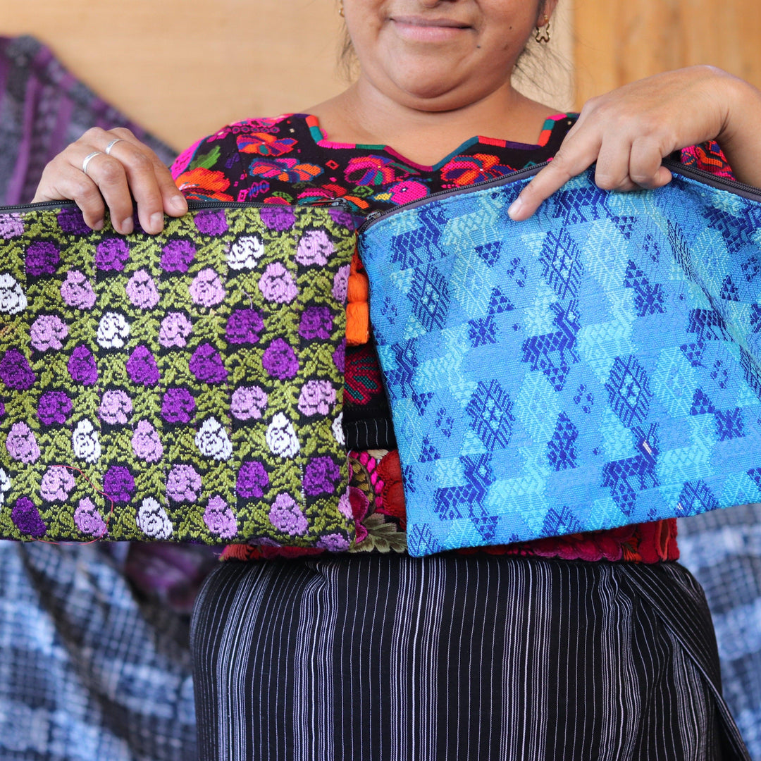 Maya Up-cycled Huipil Cosmetic Bag - Guatemala-Bags-Laura y Francisco (GU)-Lumily MZ Fair Trade Nena & Co Hiptipico Novica Lucia's World emporium