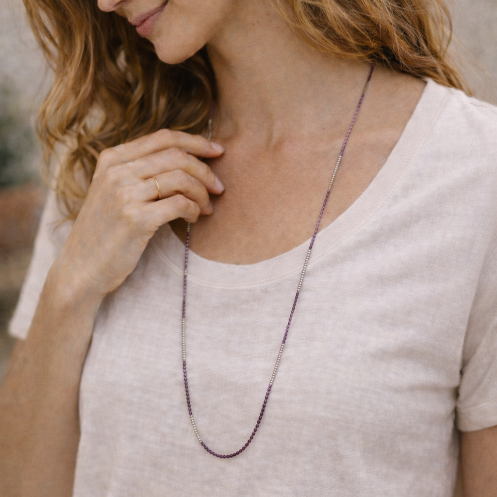 Anita Bead and Chain Wrap Bracelet Necklace – Thailand-Jewelry-Lumily-Lumily MZ Fair Trade Nena &amp; Co Hiptipico Novica Lucia&