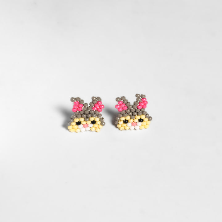 Safari Seed Bead Animal Earrings - Mexico-Jewelry-Rebeca y Francisco (MX)-Bunny-Lumily MZ Fair Trade Nena & Co Hiptipico Novica Lucia's World emporium