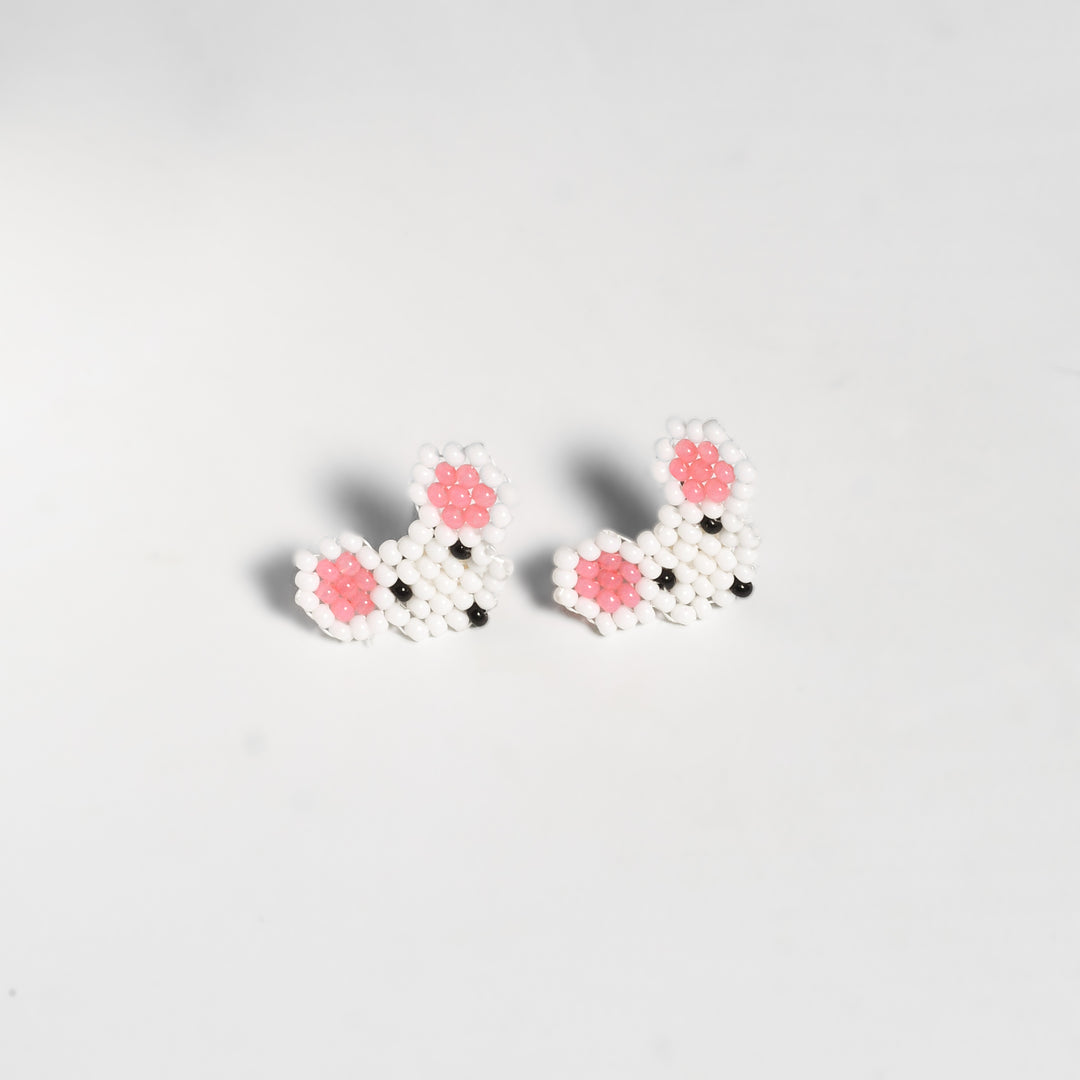 Safari Seed Bead Animal Stud Earrings - Mexico-Jewelry-Rebeca y Francisco (MX)-Mouse-Lumily MZ Fair Trade Nena & Co Hiptipico Novica Lucia's World emporium