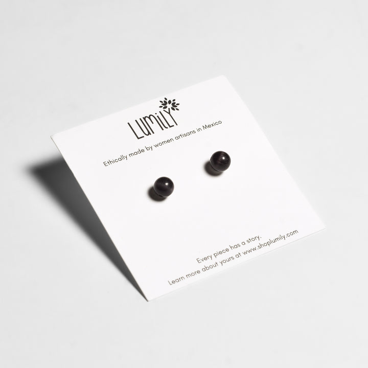 Semi-Precious Stone Studs Carded Earrings - Thailand-Earrings-Pichayada (Nu Shop - TH)-Lumily MZ Fair Trade Nena & Co Hiptipico Novica Lucia's World emporium