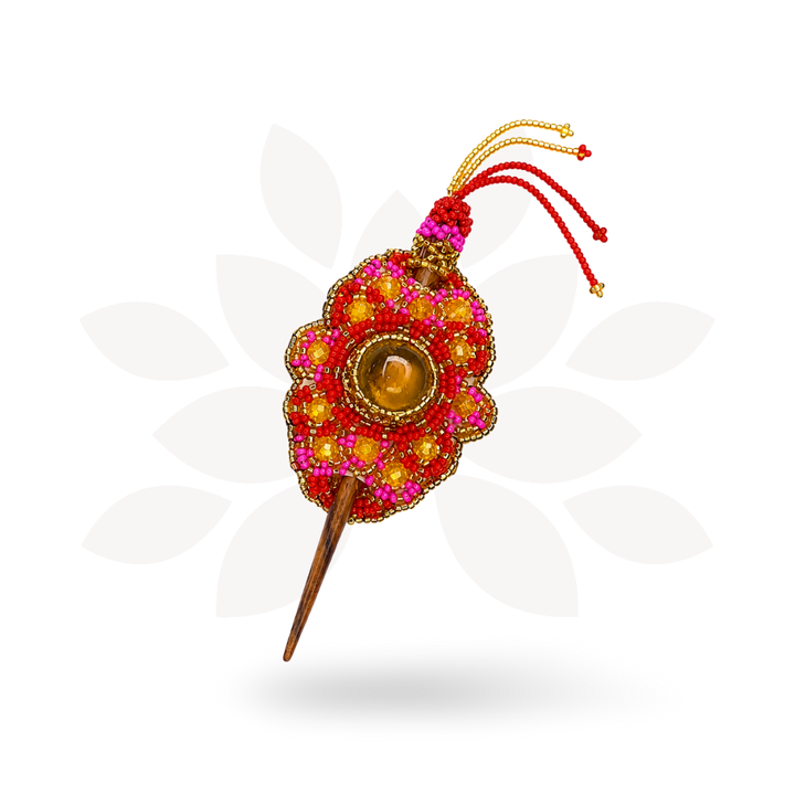 Michelle Seed Bead Hair Barrette - Guatemala-Accessories-Lumily-Lumily MZ Fair Trade Nena &amp; Co Hiptipico Novica Lucia&