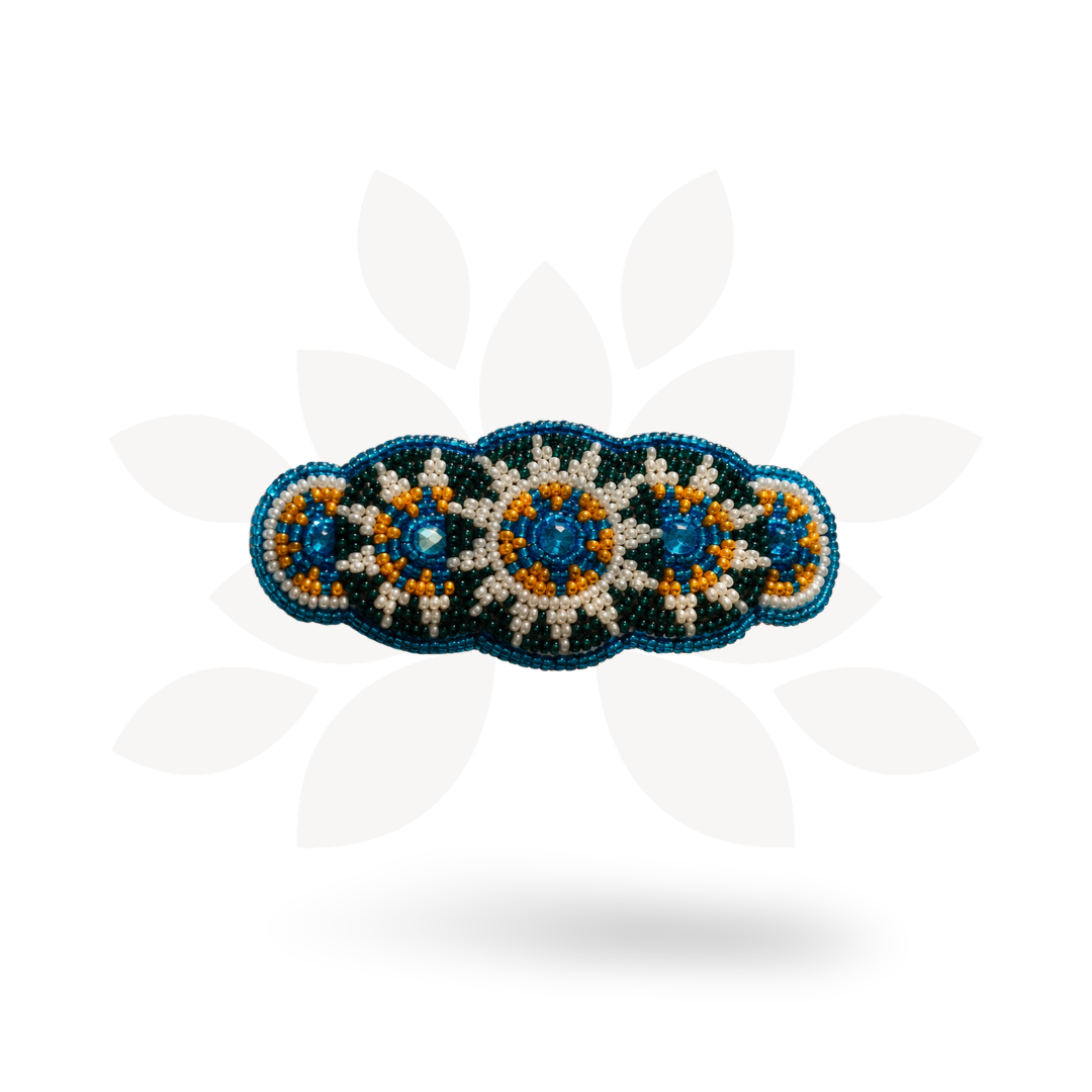 Andrea Seed Bead Boho Hair Barrette - Guatemala-Accessories-Lumily-Lumily MZ Fair Trade Nena & Co Hiptipico Novica Lucia's World emporium