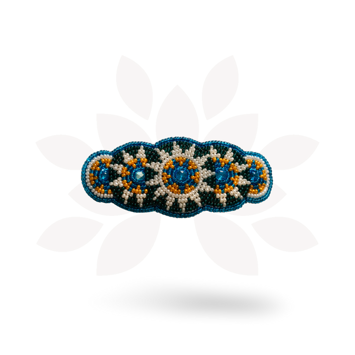 Andrea Seed Bead Boho Hair Barrette - Guatemala-Accessories-Lumily-Lumily MZ Fair Trade Nena &amp; Co Hiptipico Novica Lucia&