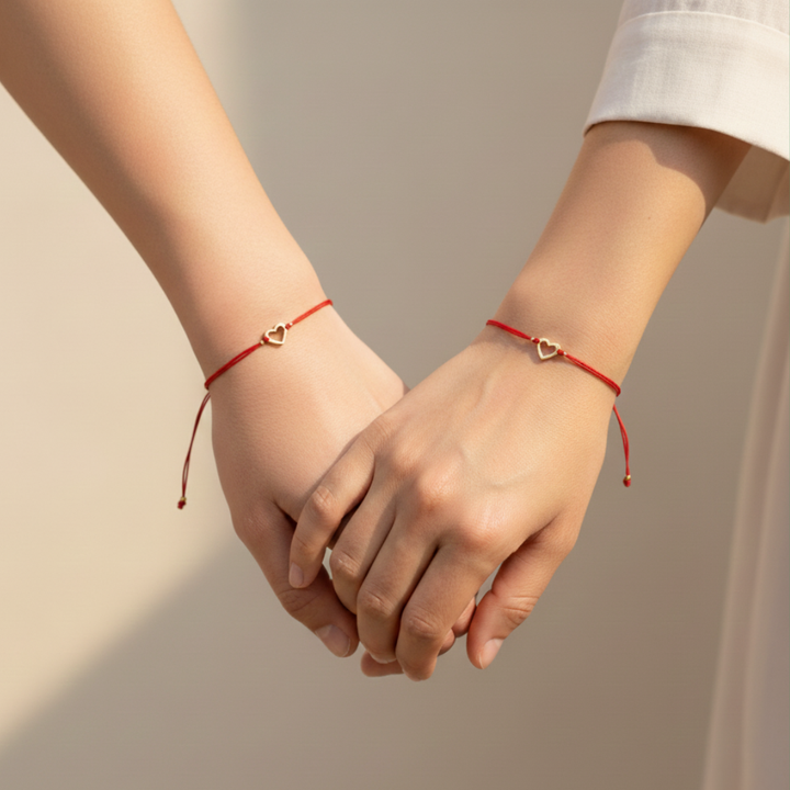 Heartstring Love Non-Tarnish Brass Heart Bracelet - Thailand-Bracelets-Lumily-Lumily MZ Fair Trade Nena & Co Hiptipico Novica Lucia's World emporium