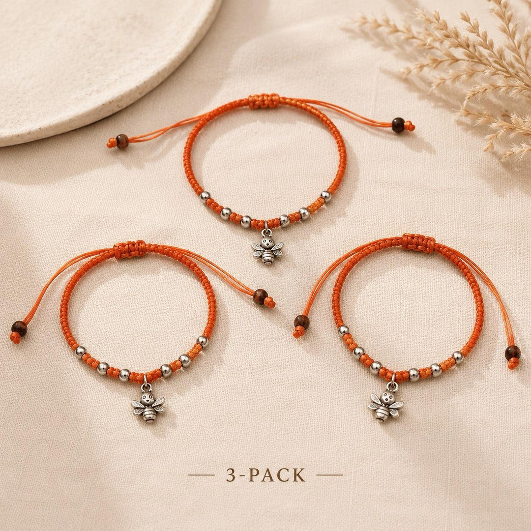 Hmong .925 Silver Charm Adjustable Bracelet Fair Trade - Thailand-Bracelets-Nu Shop-Red 3 Pieces-Lumily MZ Fair Trade Nena &amp; Co Hiptipico Novica Lucia&
